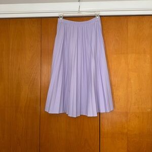 Vintage Lavender Pleated Women's Skirt